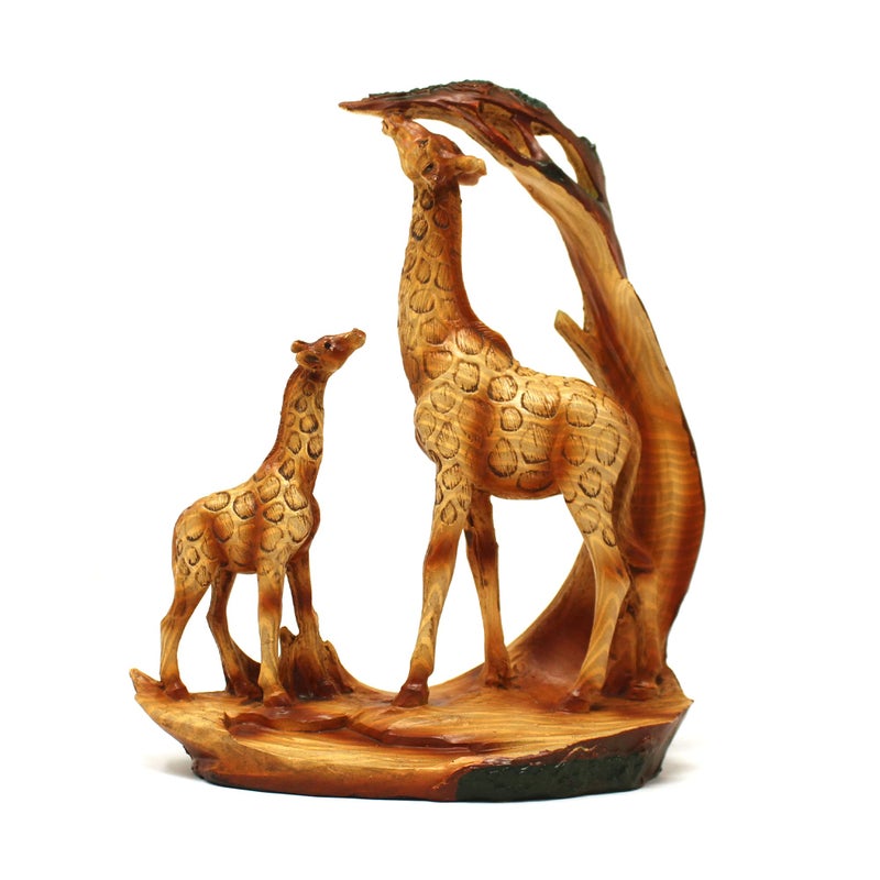 Thorness Eye catching Free Standing Graceful Giraffe and Calf Decorative Ornament - Image 1